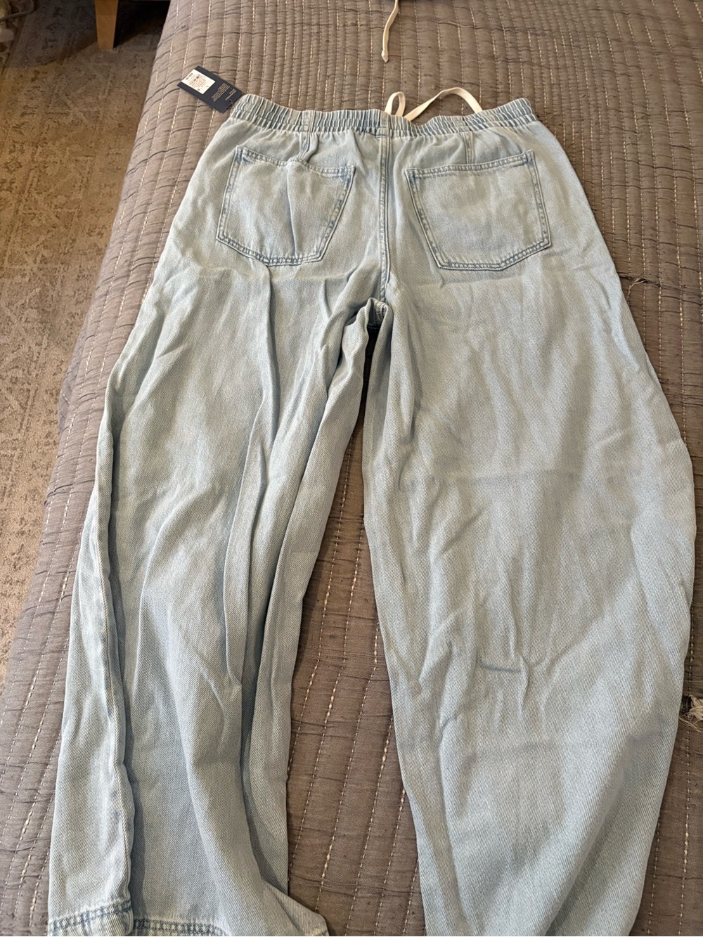 Universal Thread Light Blue Denim Jogger Shorts with Drawstring - Picture 3 of 5